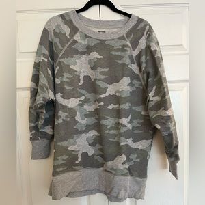 Aerie camo oversized sweatshirt tunic
